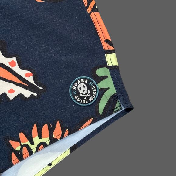 Roark Shorey Trunk 16" Shell Cove RB457 Dark Navy Size L NWT $66 MSRP - Picture 2 of 7